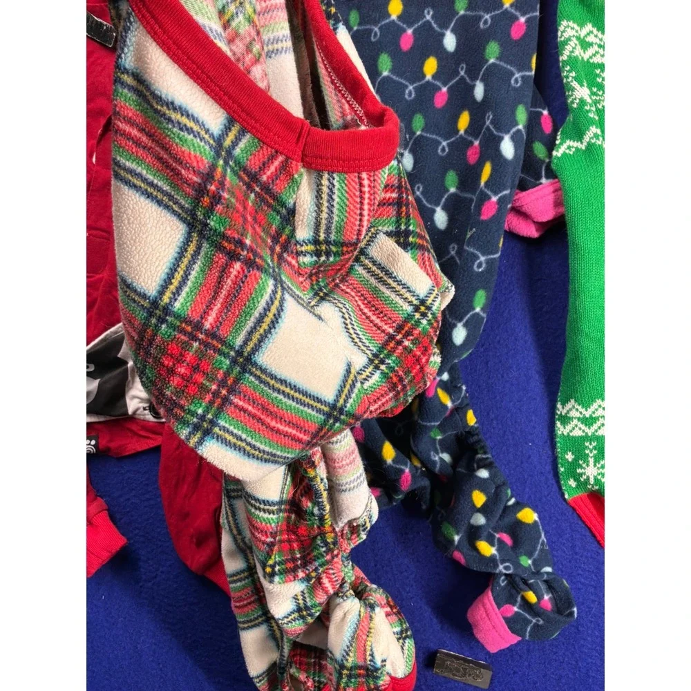 Holiday Christmas Dog Clothes Bundle Chewy Disney Sweaters Pajamas Multi Color